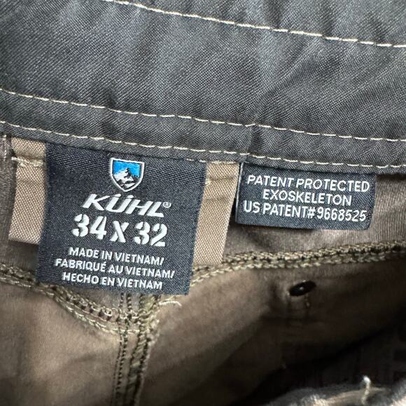 Kuhl Radikl Pants Mens 34x32 Tan Classic Fit Outdoors Hiking Stretch - Picture 10 of 12